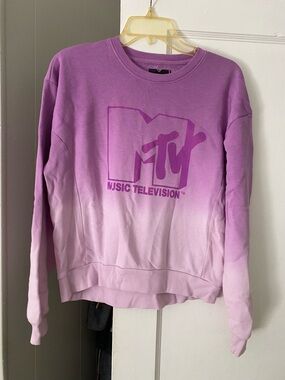 MTV Ombre Purple Crewneck Sweatshirt